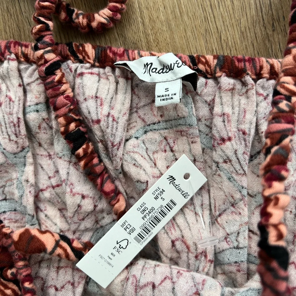 Madewell Red Bubble Crop Top - Picture 3 of 4